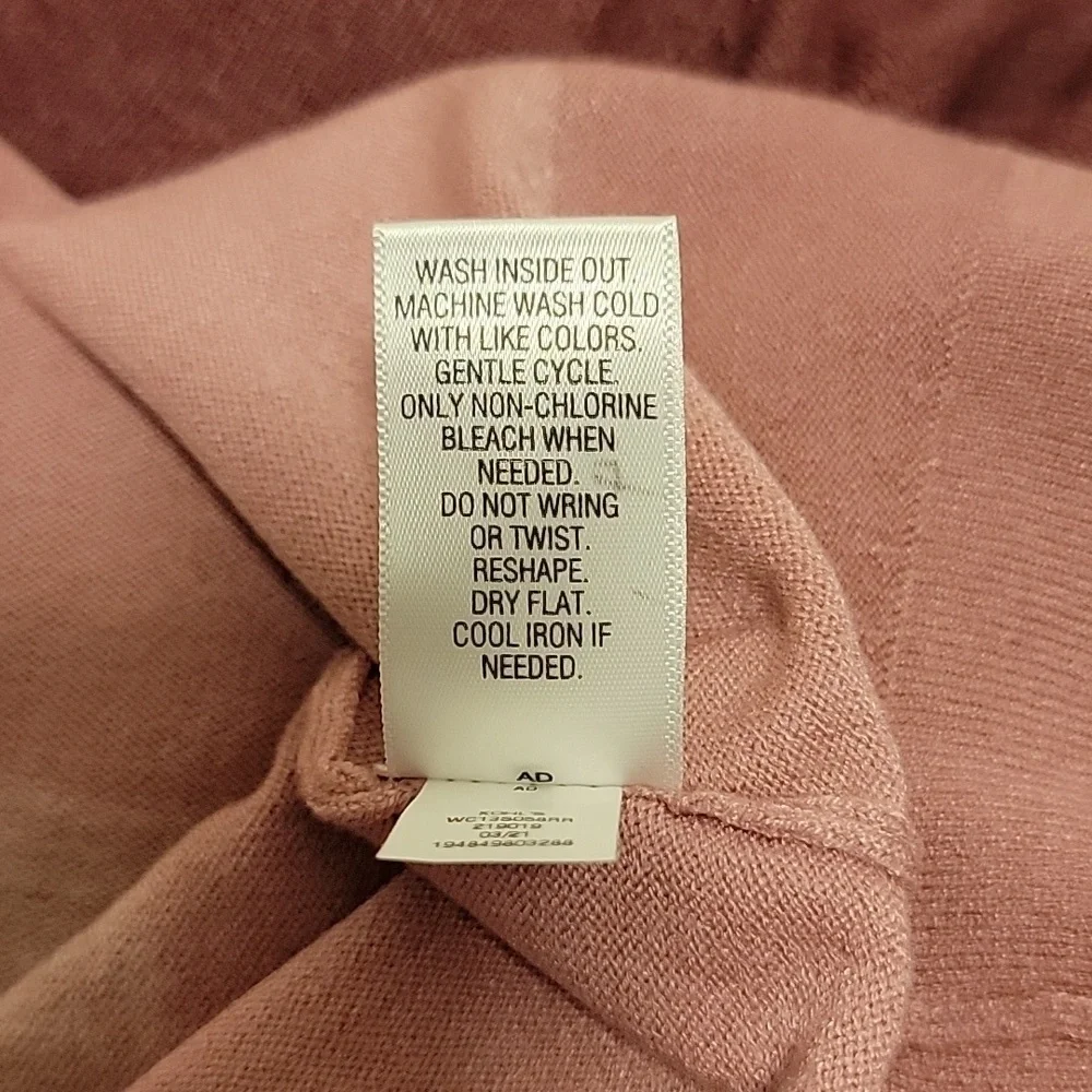 NWT - Croft & Barrow Pink colorblock boatneck 3/4 sleeve sweater - Size L - Picture 5 of 6